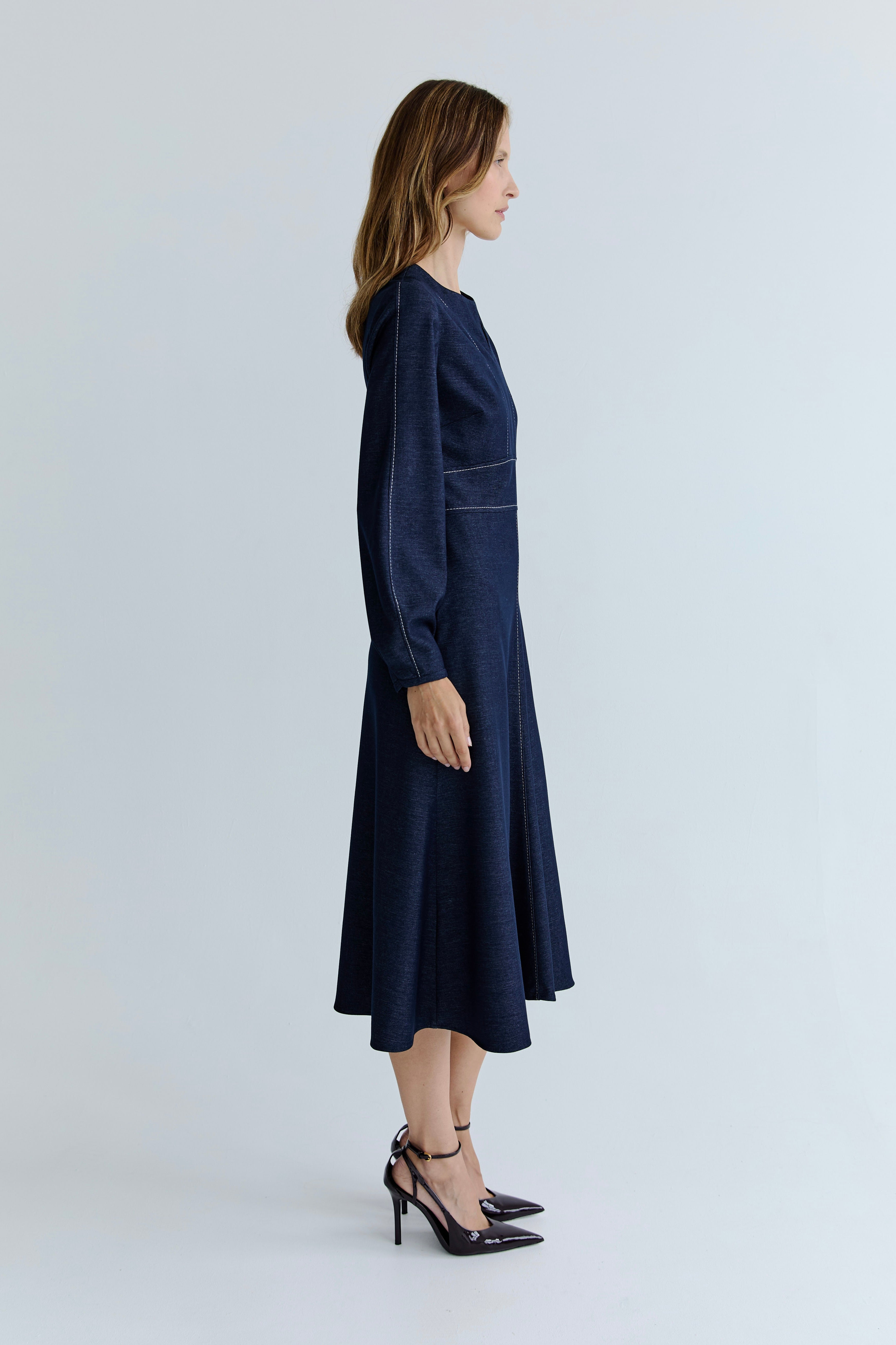 Victoria Dress - Indigo