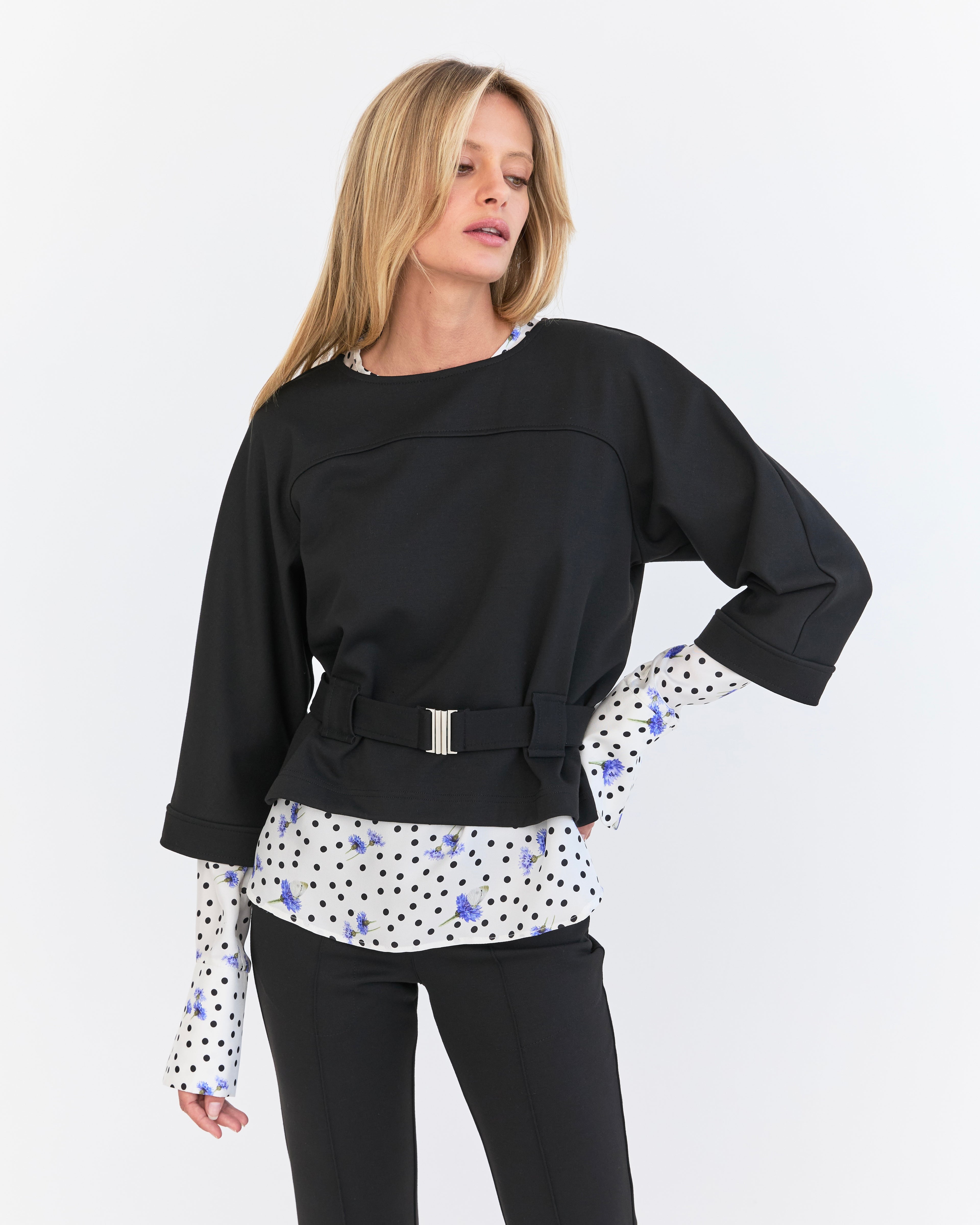 Ami Top - Black Ponte