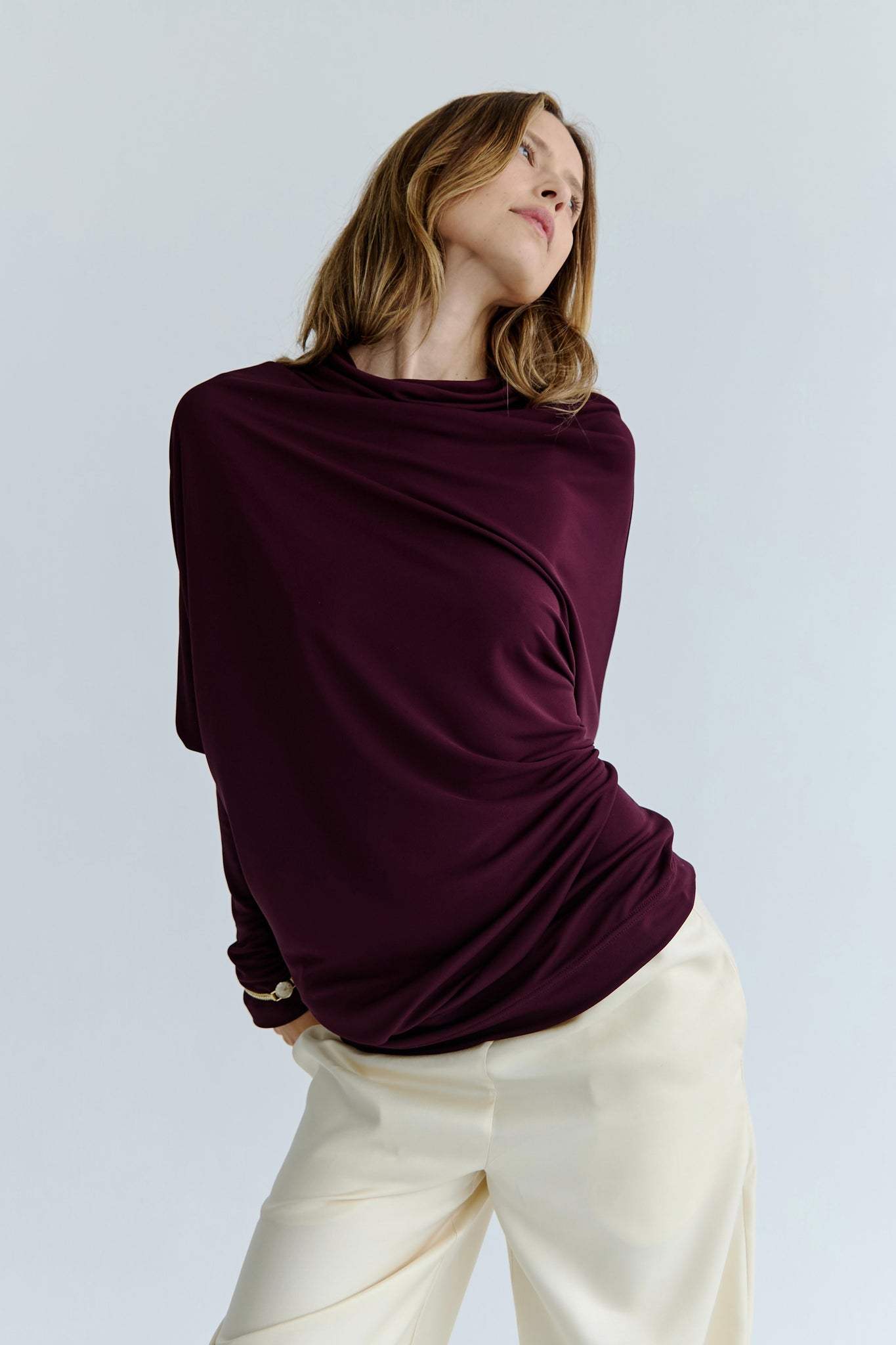 Karin Twist Top - Plum