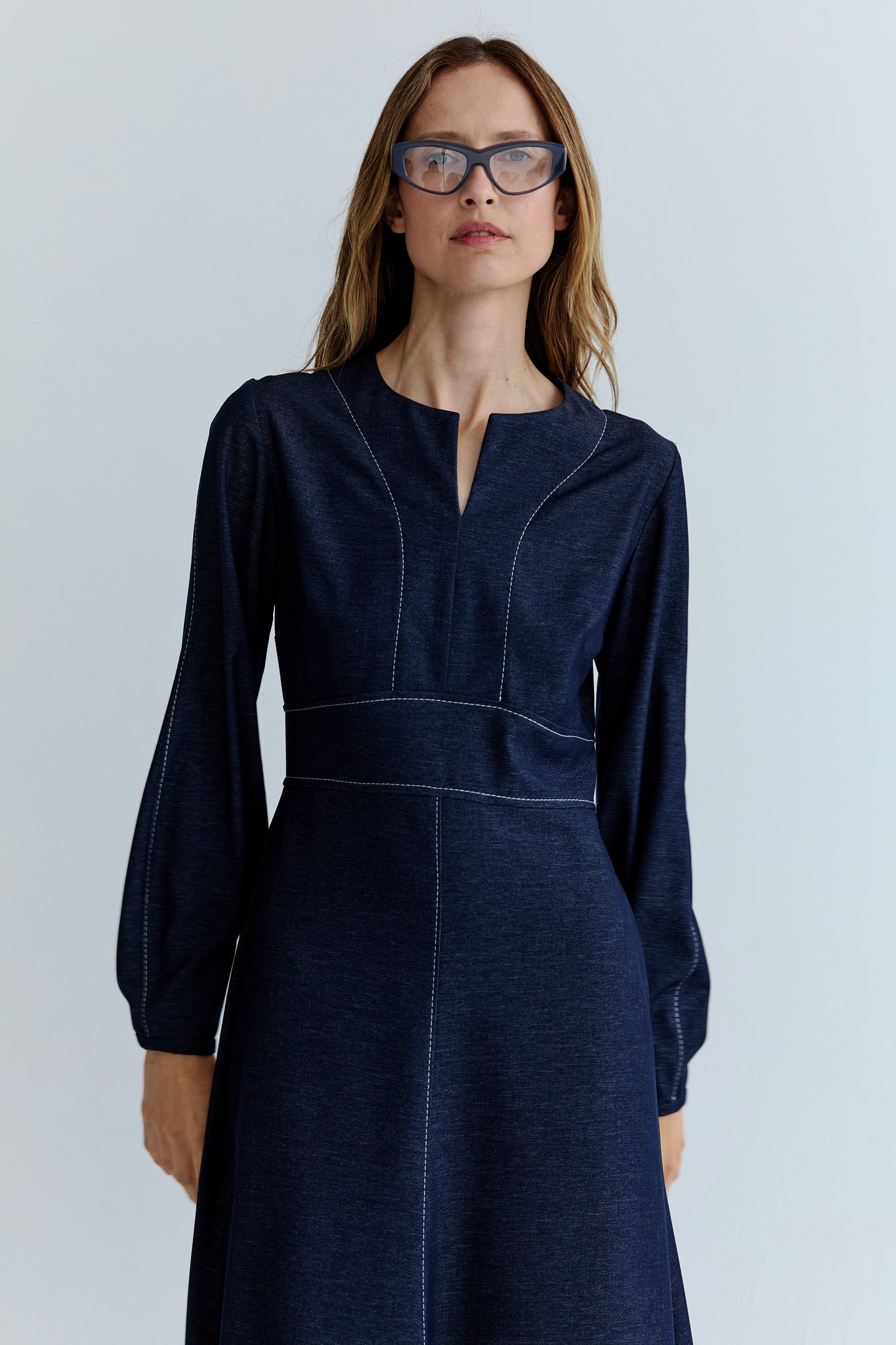 Victoria Dress - Indigo