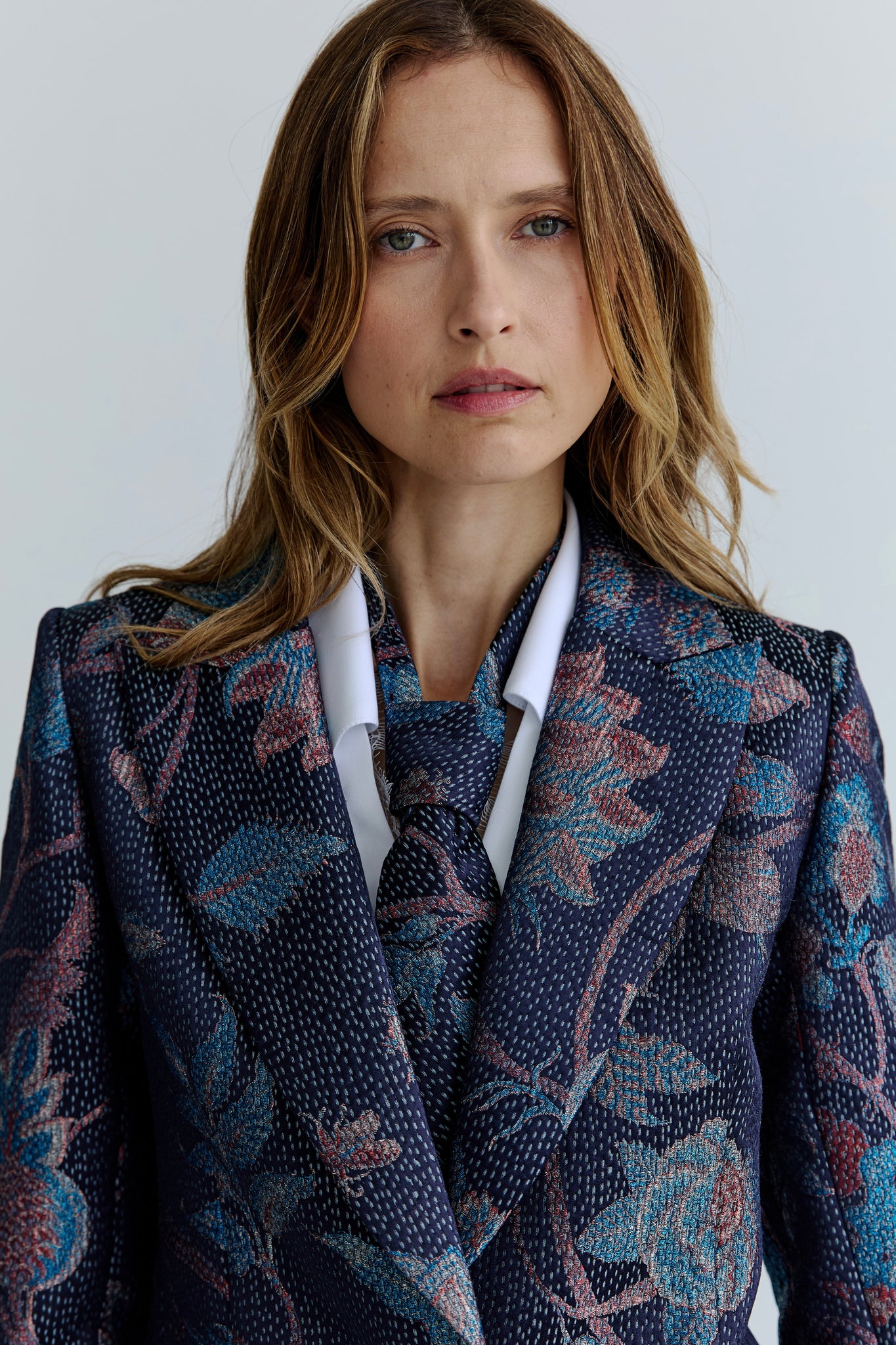 Simone Blazer - Floral Jacquard