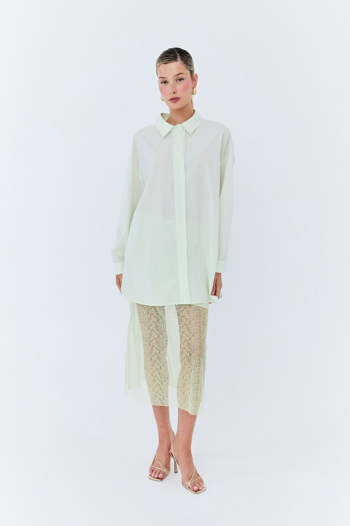 Pamela Oversized Shirt - Matcha