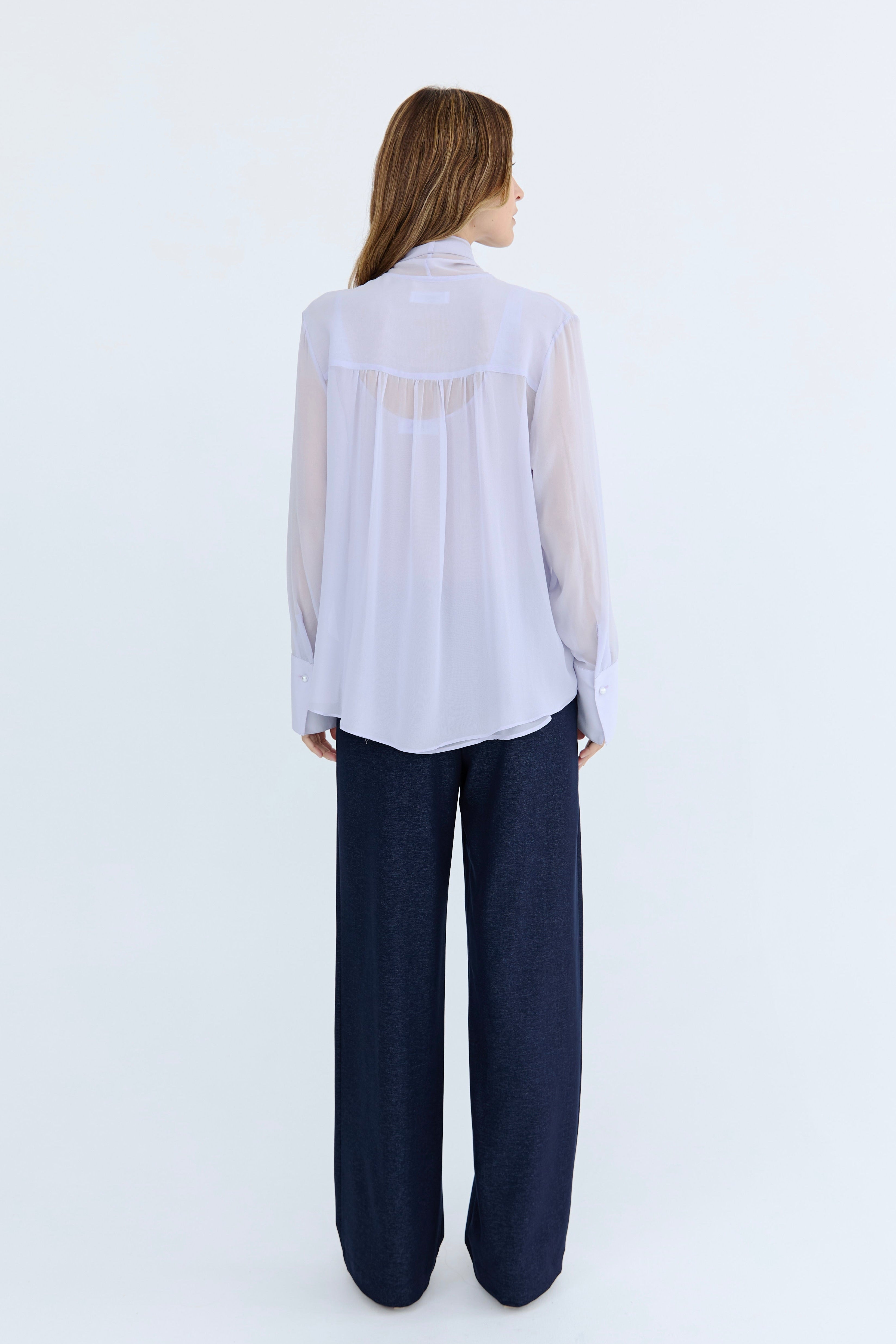 Elodie Silk Blouse - Lilac