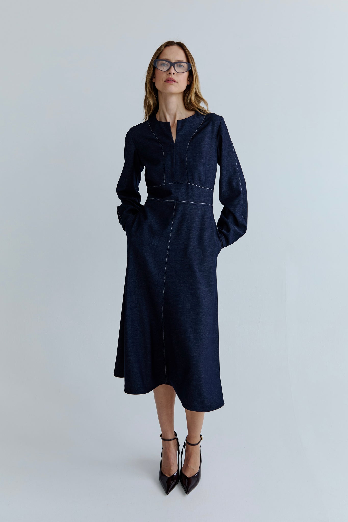 Victoria Dress - Indigo