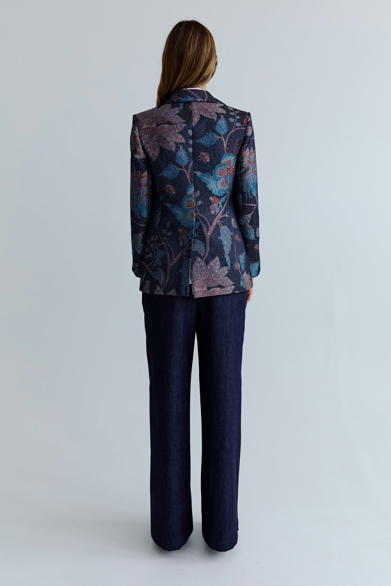 Simone Blazer - Floral Jacquard