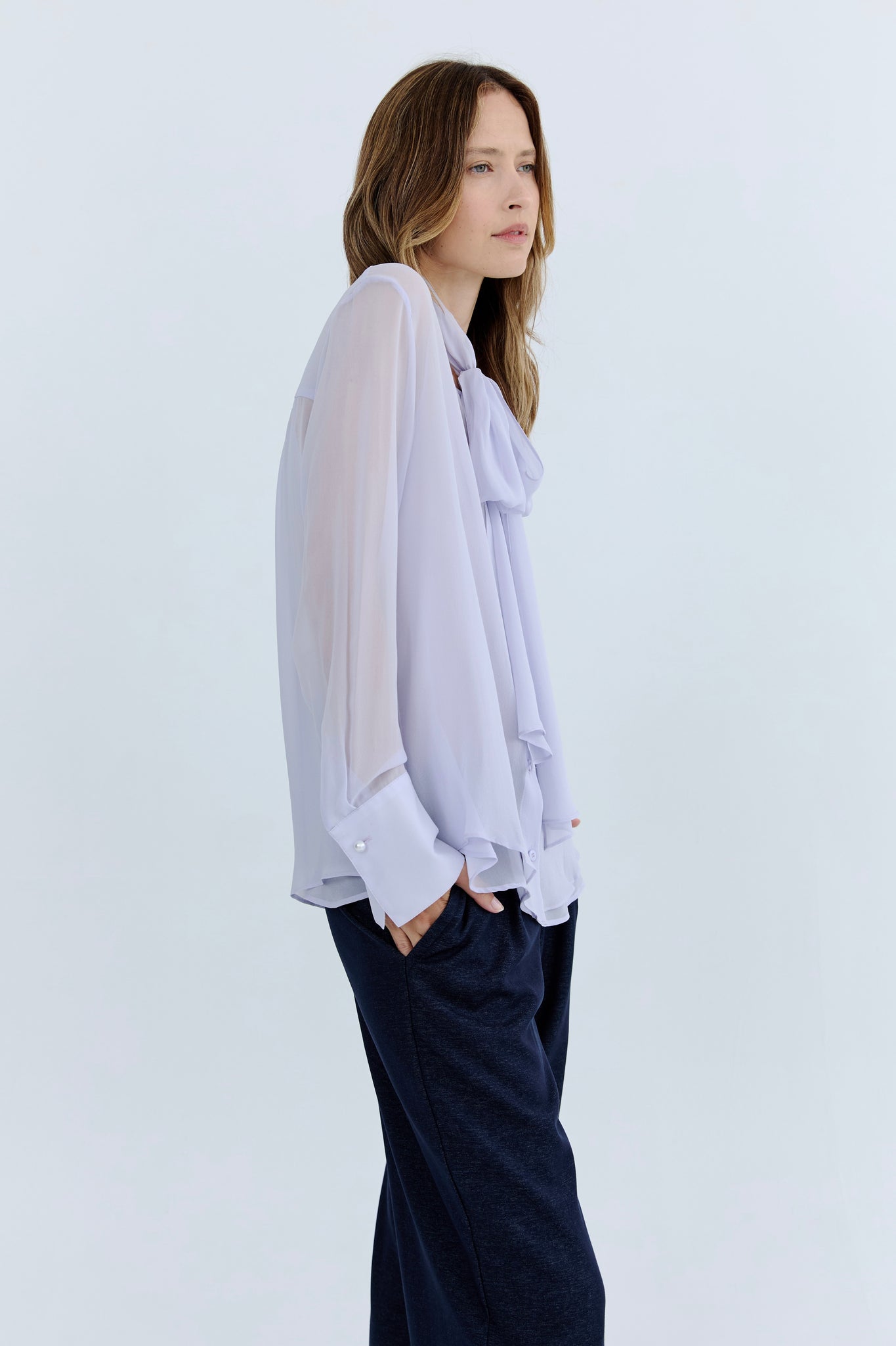 Elodie Silk Blouse - Lilac