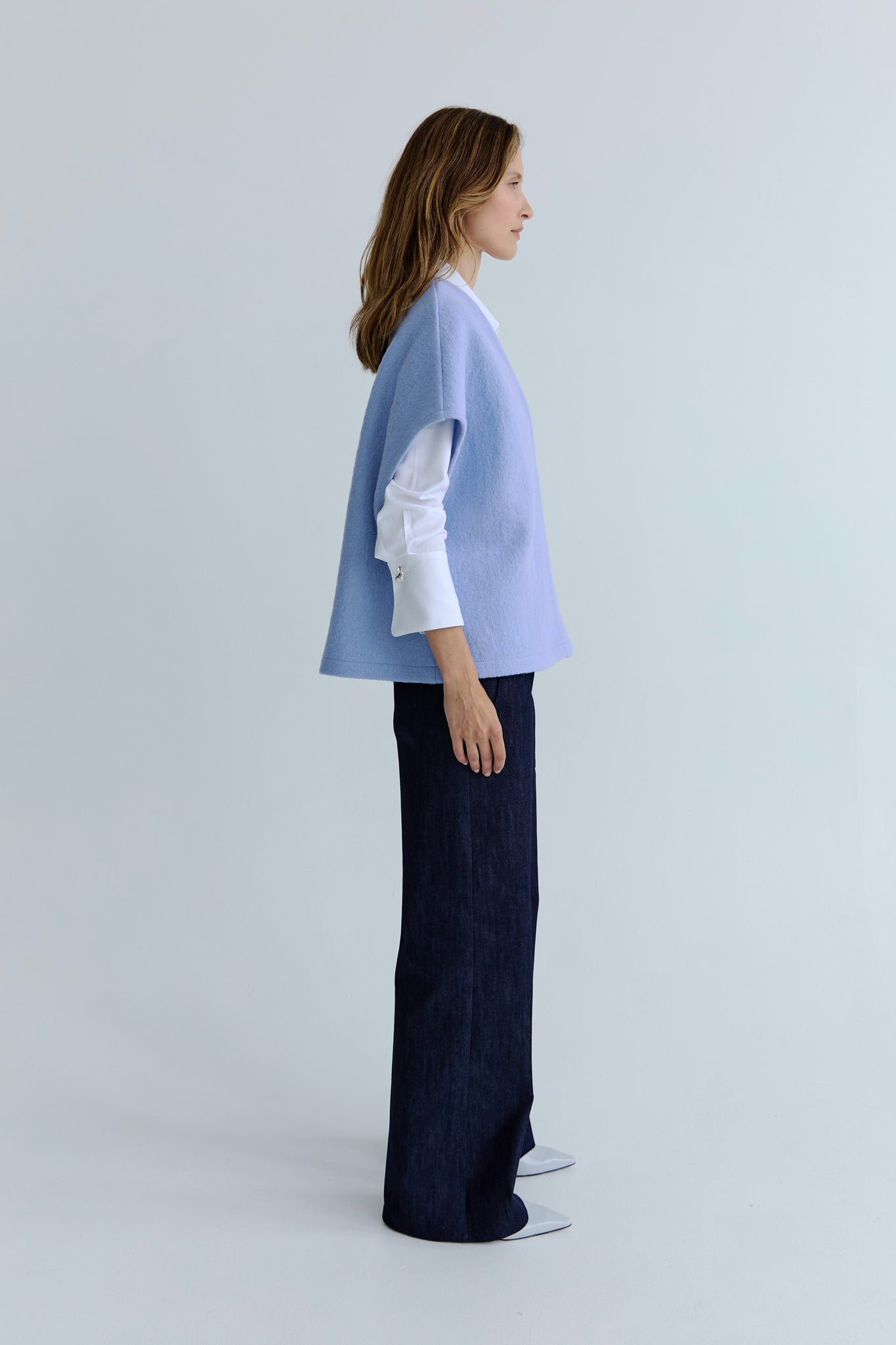 Antoine Wool Vest - Cornflower