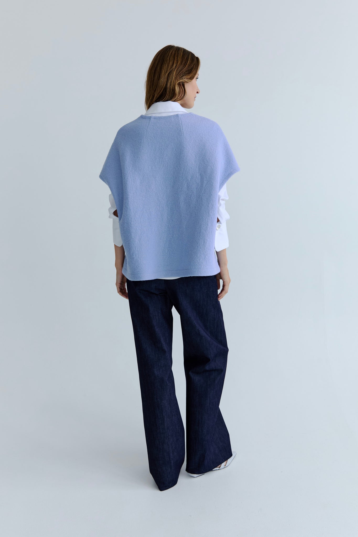 Antoine Wool Vest - Cornflower