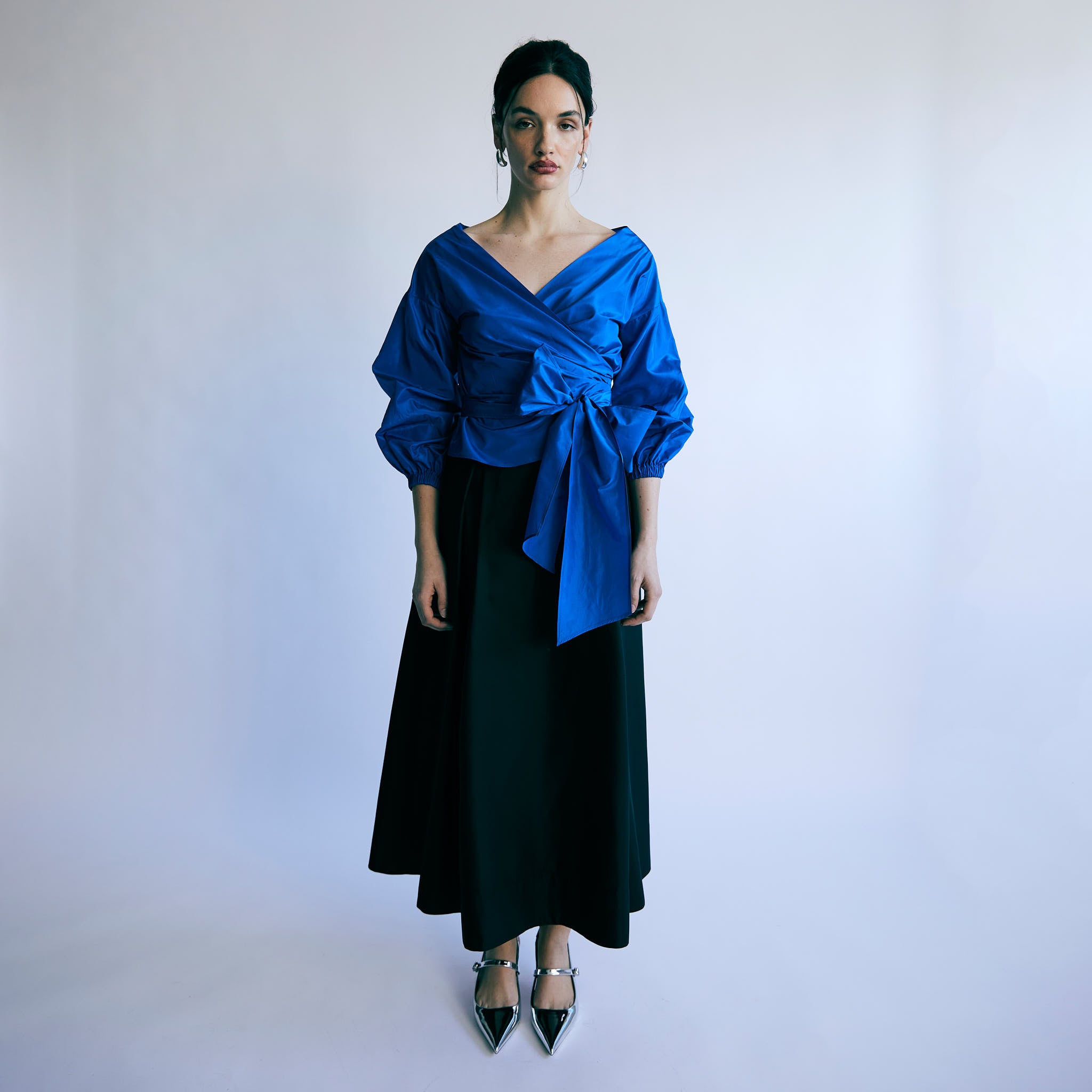 Antonette Blouse - Cobalt Silk