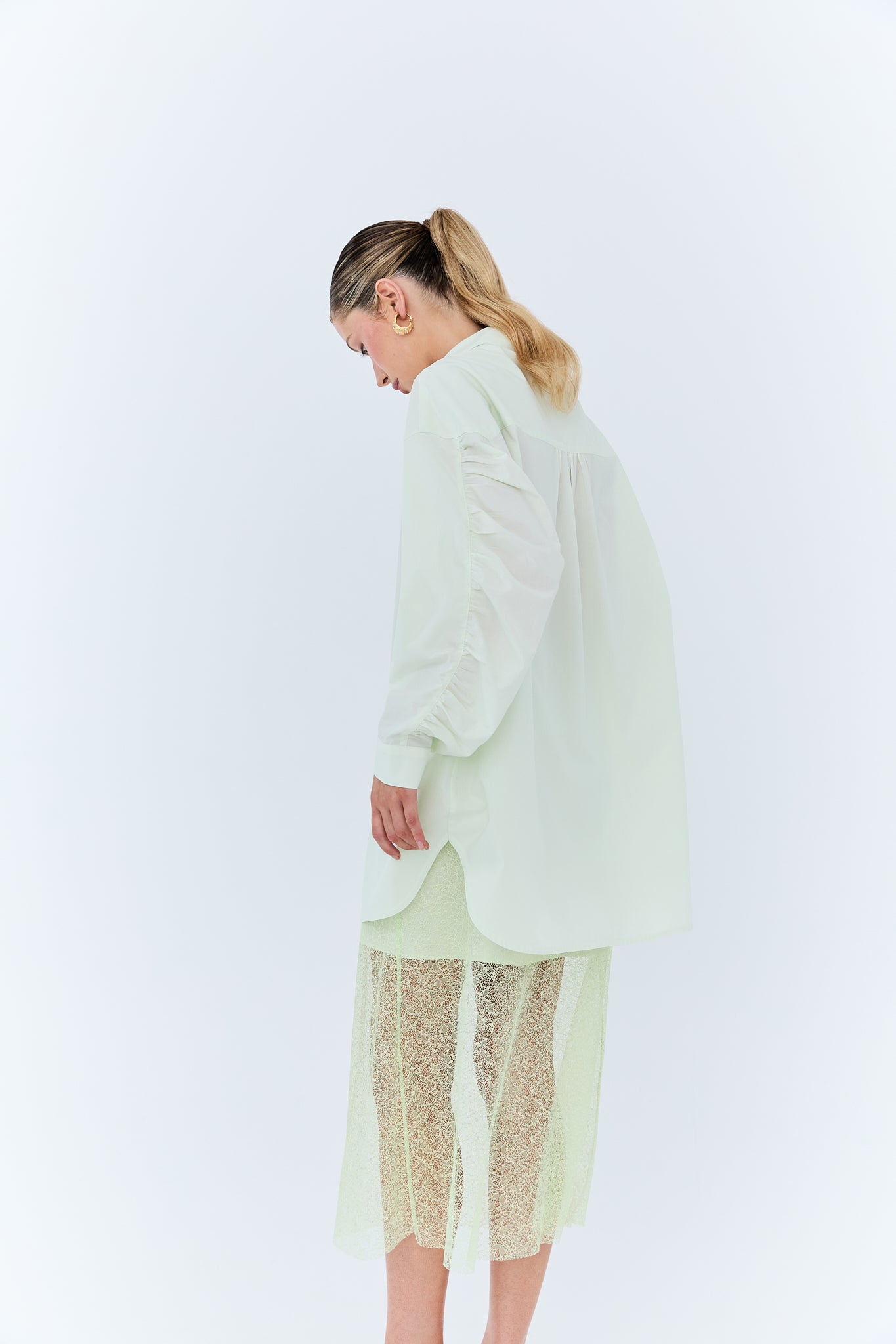 Dion Skirt - Green Lace