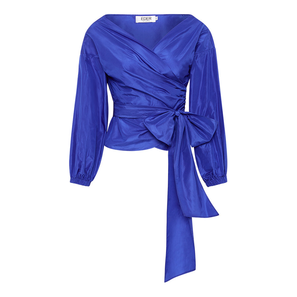 Antonette Blouse - Cobalt Silk