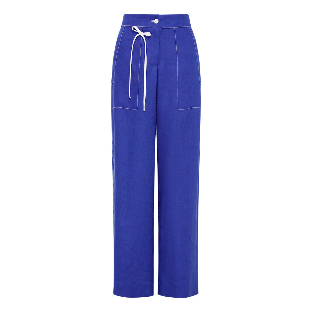 Marlene Pant - Cobalt Linen