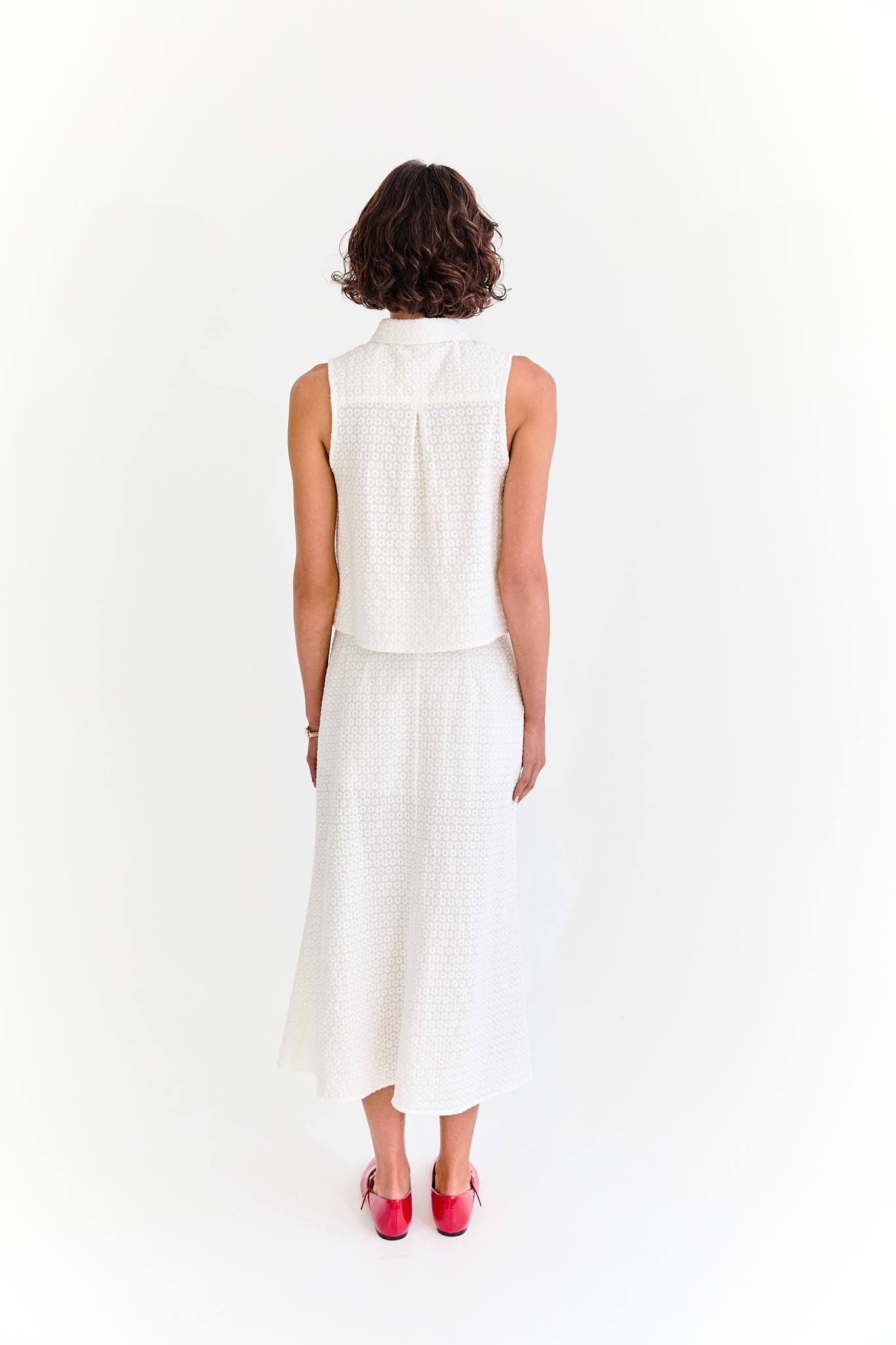 Anastasia Shirt - White Anglaise