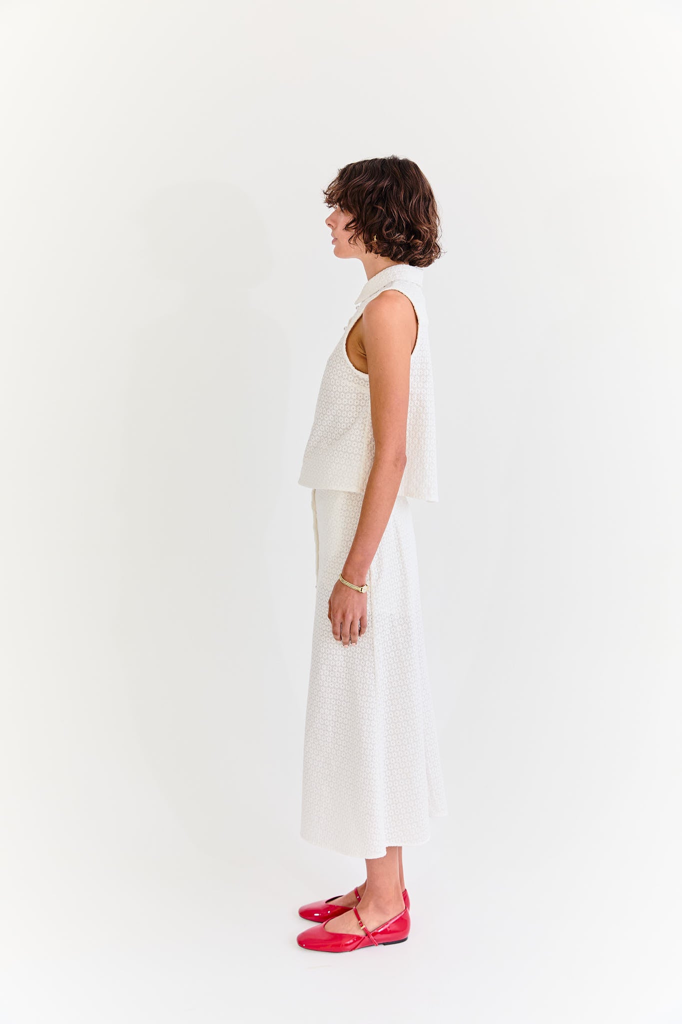 Anastasia Shirt - White Anglaise