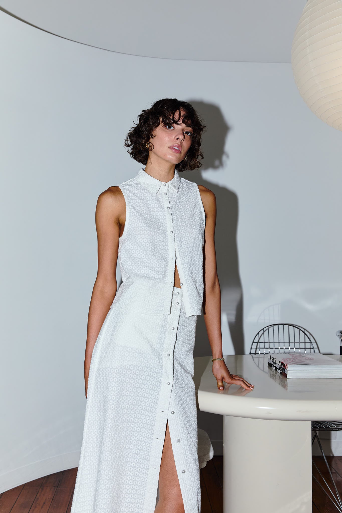 Anastasia Shirt - White Anglaise