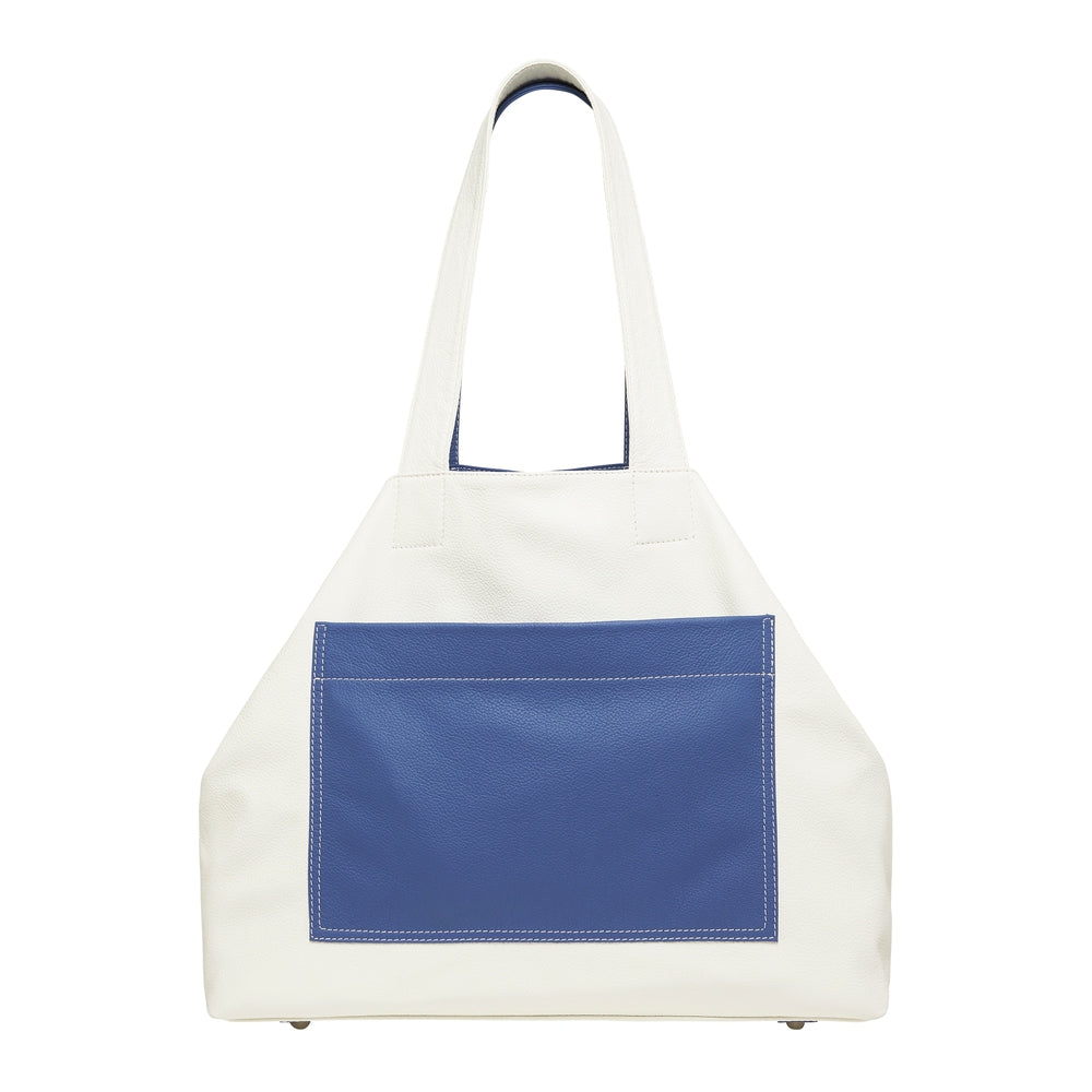 Leather Kelsie Tote White