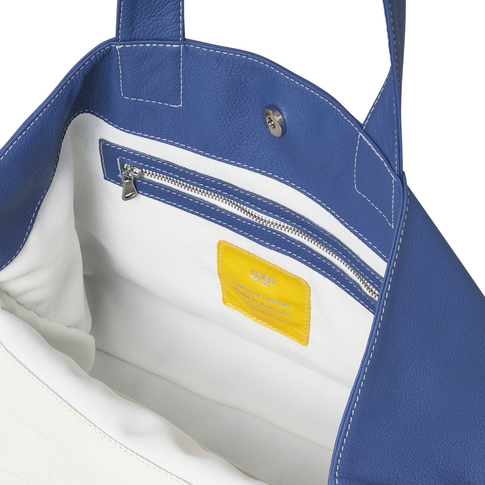 Leather Kelsie Tote White