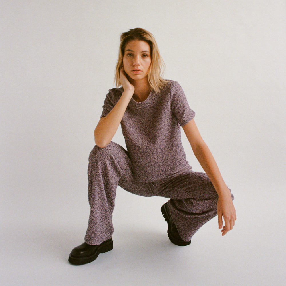 Dawn Pant Purple Tweed