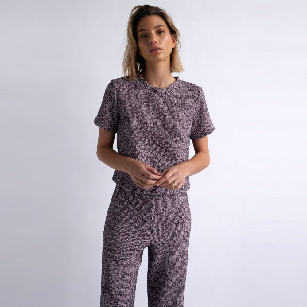 Dawn Pant Purple Tweed